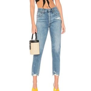 Agolde Jamie High Rise Classic Jeans In Grade